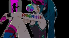 Moon Anime Shorts gloves long hair anime girls hatsune miku 