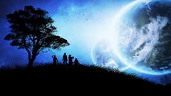 Moon artwork outer space