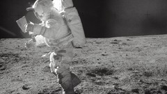 Moon astronauts outer space