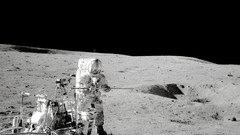 Moon astronauts outer space