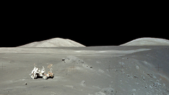 Moon astronauts Space