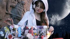 Moon Birds evening scary models window panes