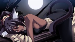 Moon bleach shihouin yoruichi nekomimi cat tail