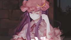 Moon Books hats Ribbons long hair witches wink touhou purple 