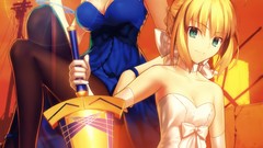 Moon Characters saber anime girls fate stay night swordsman 