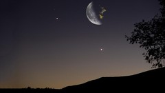 Moon City Lights outer space