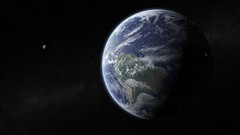 Moon continents Earth outer space