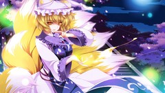 Moon dress hats blondes anime girls short hair yellow eyes 