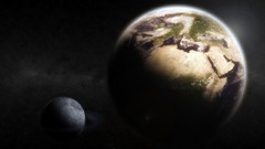 Moon Earth outer space