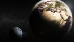 Moon Earth outer space