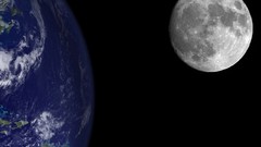 Moon Earth planets outer space