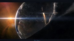 Moon Earth planets outer space mortal