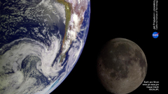 Moon Earth Space