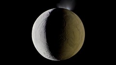 Moon eruption outer space Enceladus