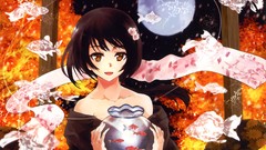 Moon fish Anime goldfish kimono anime girls scans Ueda Yumehito