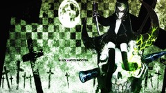 Moon Green weapons cross Katana glasses collar claws horns 