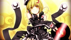 Moon headphones hats gloves wires blondes record anime girls 