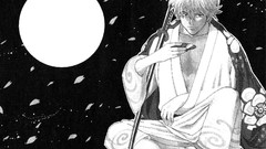 Moon Katana Characters white hair Swords gintama gintoki sakata