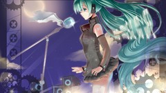 Moon long hair hatsune miku vocaloid