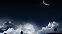 Moon night sky