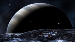Moon planets outer space