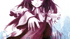 Moon purple dress hats bows smiling long hair anime girls 