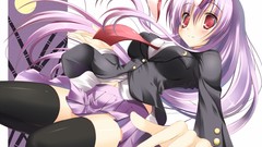 Moon red eyes anime girls touhou animal ears purple hair reisen 