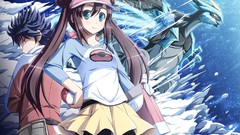 Moon red eyes hue jackets skirts green eyes brunettes Pokeball 