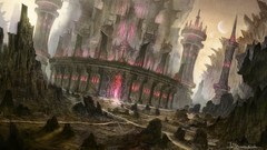 Moon rocks architecture Castles drawings science fiction 