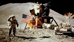 Moon salute Earth USA Apollo