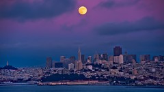 Moon San Francisco cityscapes
