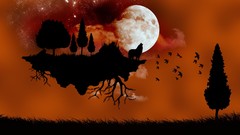Moon silhouettes Photo manipulation levitation digital art Good 
