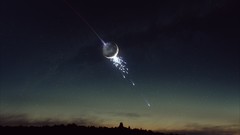 Moon skies artwork fantasy art