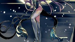 Moon stockings long hair scythe