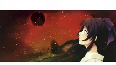 Moon tears purple hair