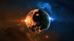 Moon together Earth planets shining JoeJesus Josef Barton