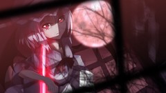 Moon weapons dress hats white hair red eyes remilia scarlet 