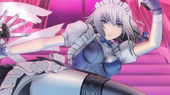 Moon weapons windows dress Knives white hair gloves bows action 