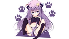 Moon white background hats navel Ribbons sitting stockings tank 