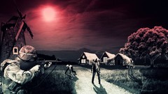 Moon windmills soldiers fields zombies