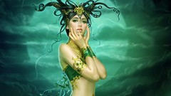 Moon woman bra black hair Yuehui Tang