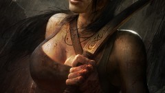 Moon woman game wet tomb raider reborn artwork video games
