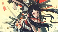 Moon woman Guns wings Anime Boys! android Arms Shorts red eyes 