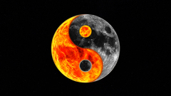 Moon yin yang Photo