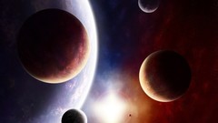 Moons light outer space