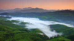 Morning India fields valleys