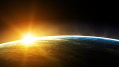 Morning sun Space Earth