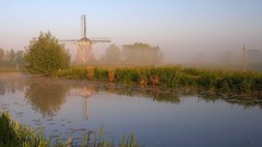 Morning windmills holland The River