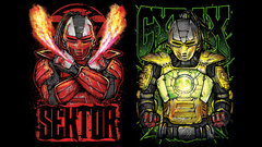 Mortal Kombat video games cyrax Video Game Warriors red Green