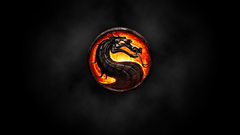 Mortal Kombat video games dragon black background logo